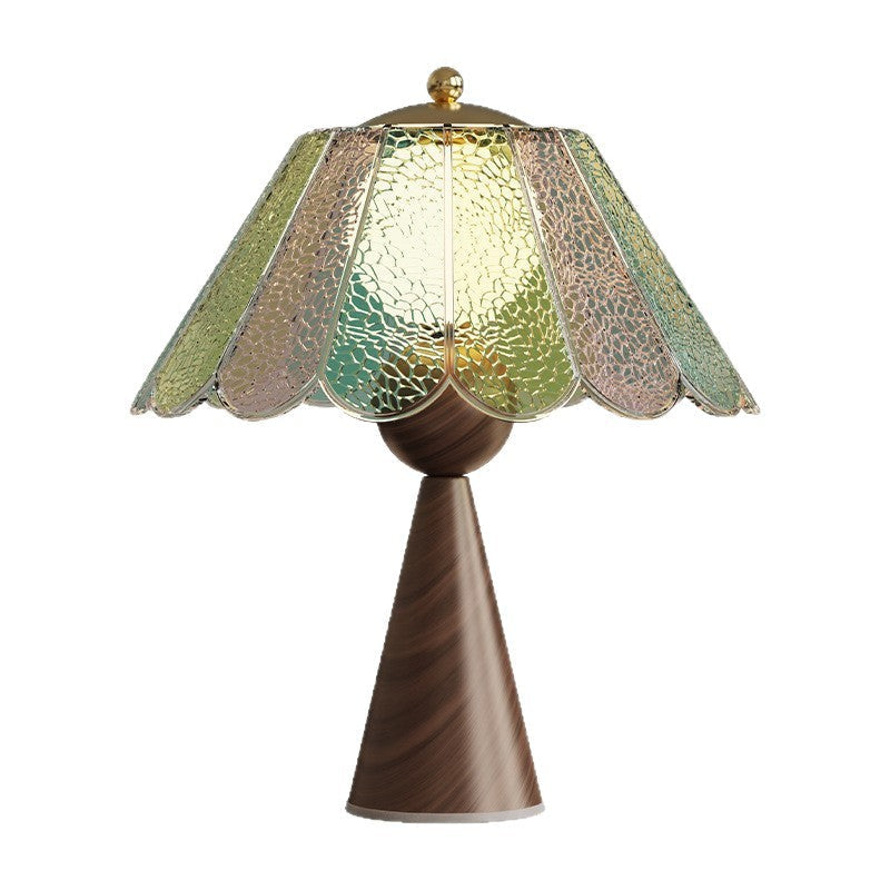 French Retro Glass Bedside Night Lamp