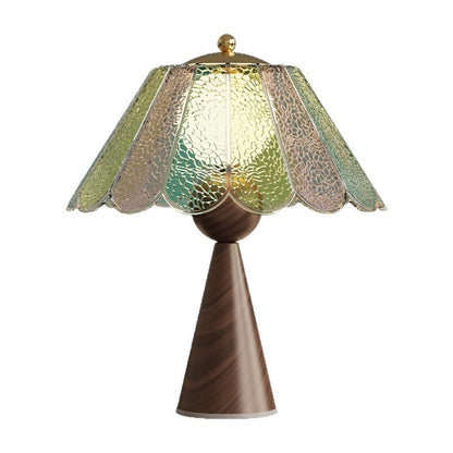 French Retro Glass Bedside Night Lamp