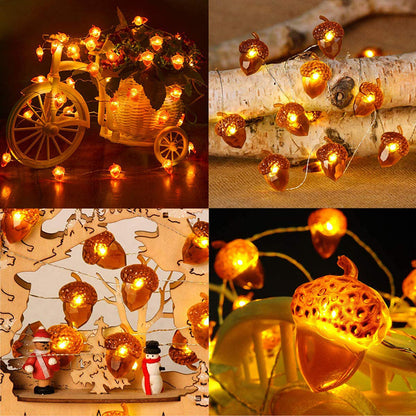 Acorn Harvest String Lights, Battery