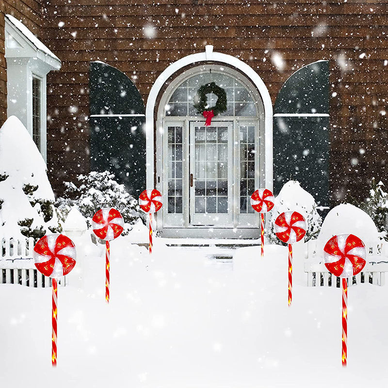 Candy Cane Christmas Path Lights
