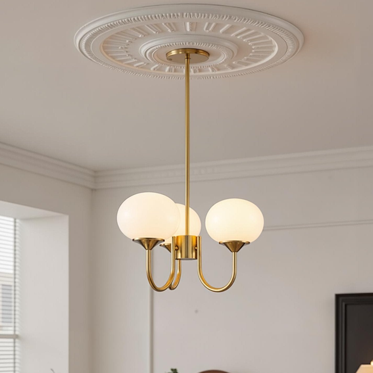 Candy Colour Gooseneck Globe Chandelier