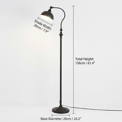 Adjustable Metal Reading Floor Lamp