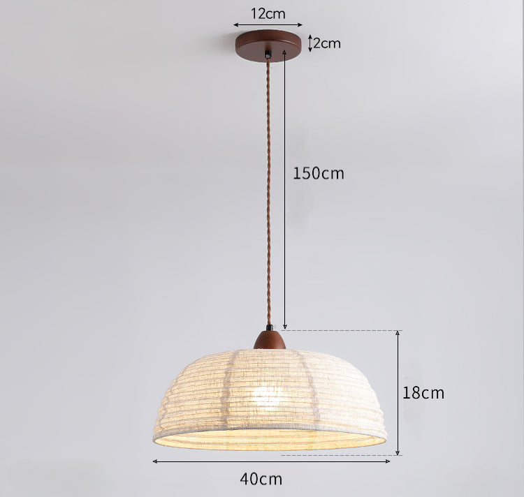 Wabi-Sabi Fabric Pendant Light