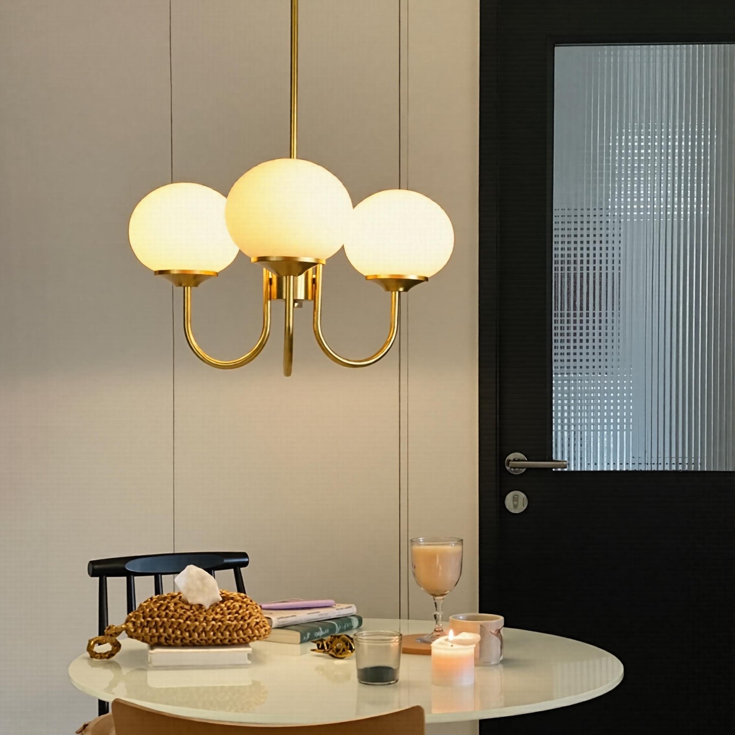 Candy Colour Gooseneck Globe Chandelier