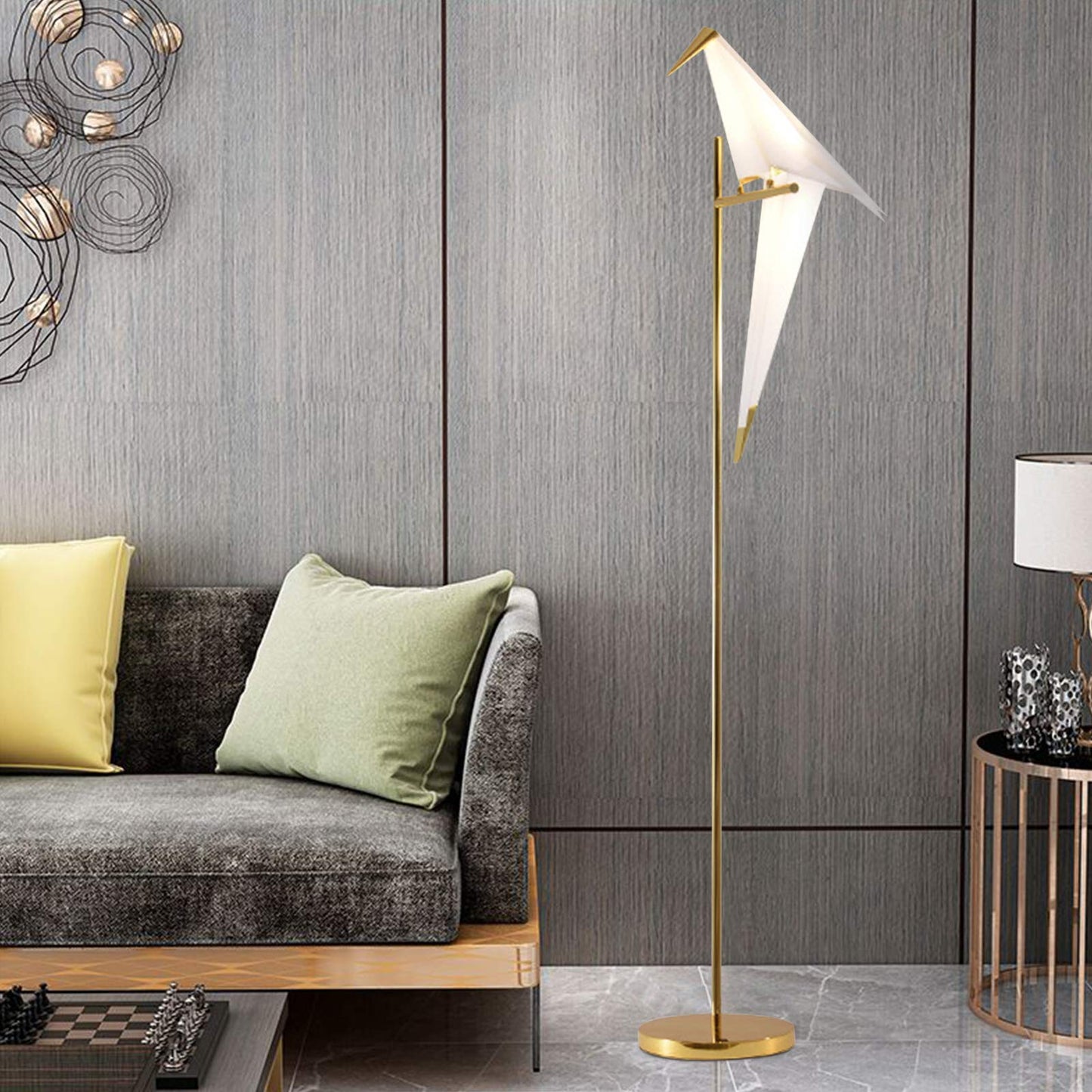 Golden Bird Metal Floor Lamp