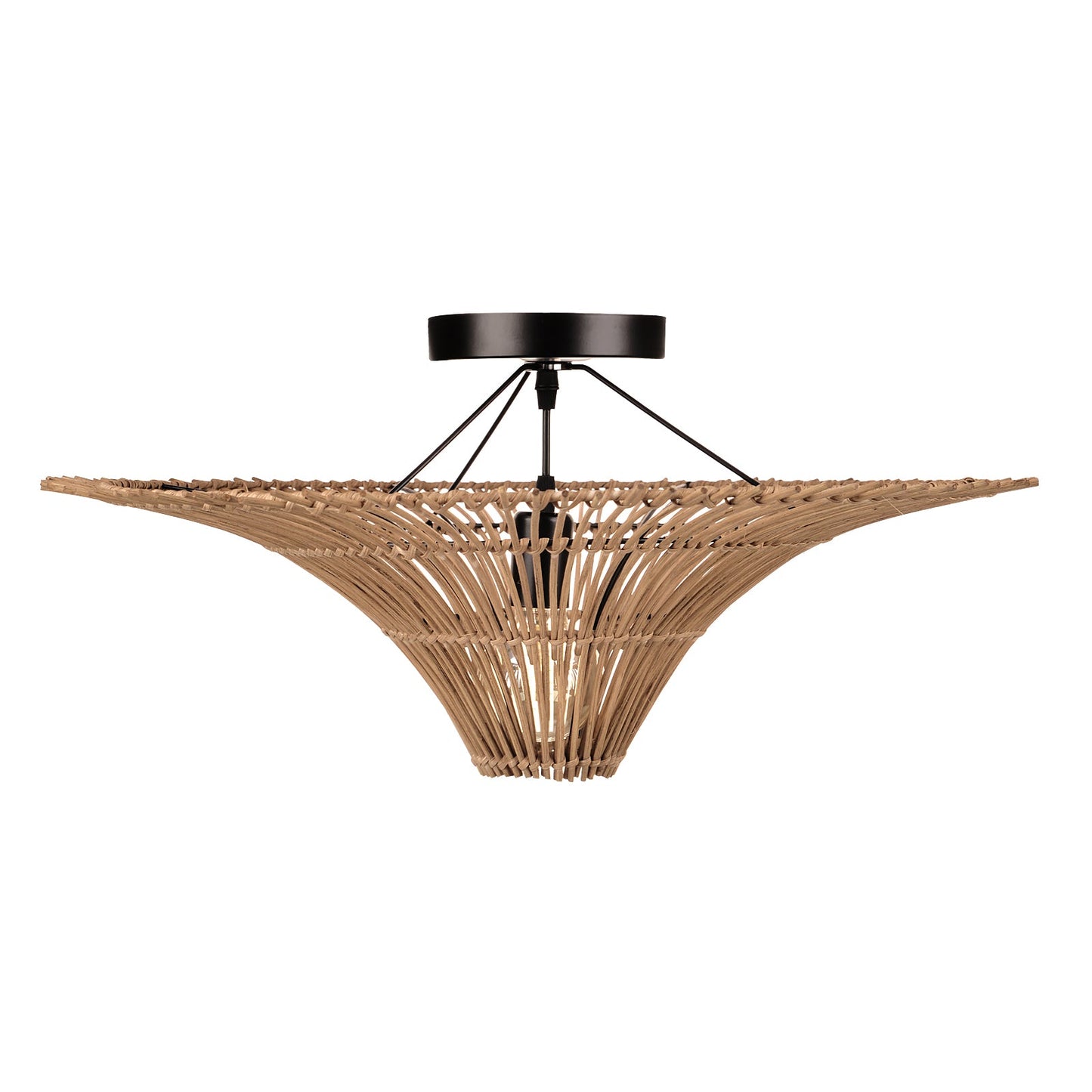 Modern Large Rattan Woven Lampshade