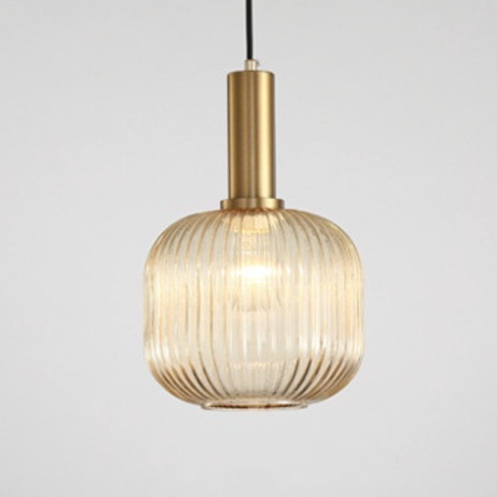 Retro Stained Glass Lantern Pendant