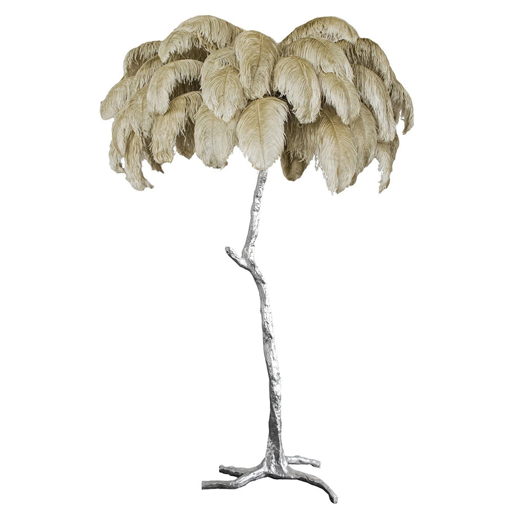 Ostrich Feather Floor Lamp, 160cm
