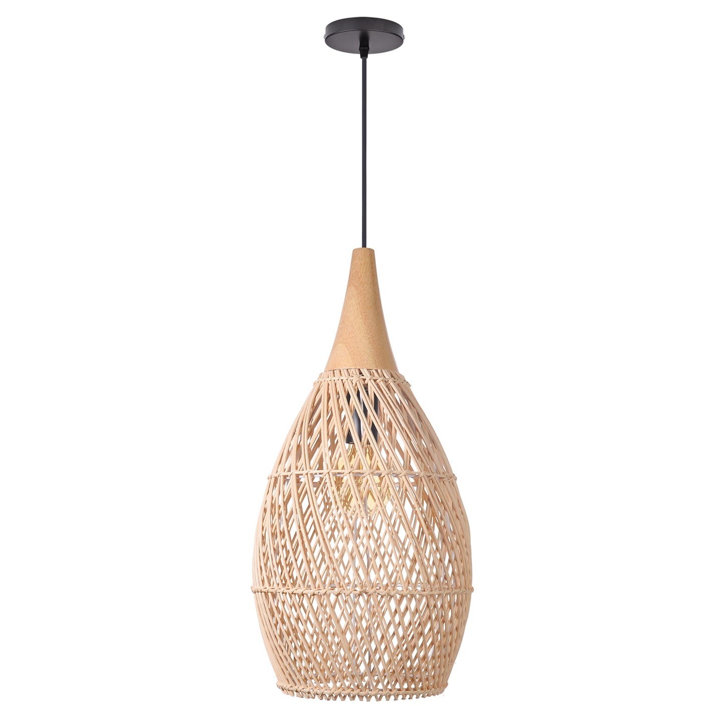 Wabi-Sabi Retro Rattan Pendant Light