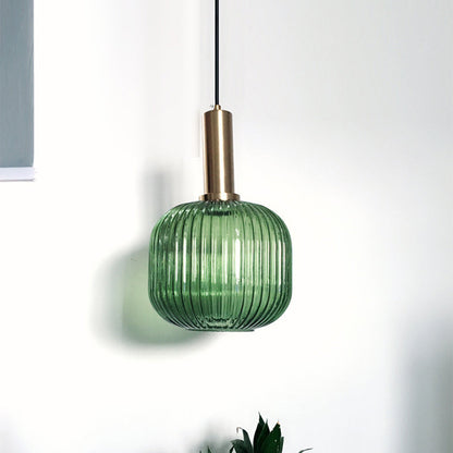 Retro Stained Glass Lantern Pendant