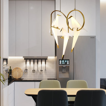 Paper Crane Origami Bird Pendant Light