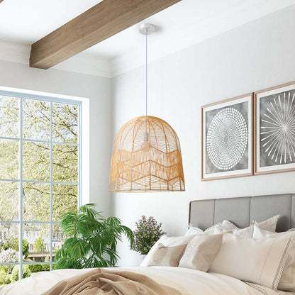 Handwoven Rattan Bamboo Ceiling Lamp