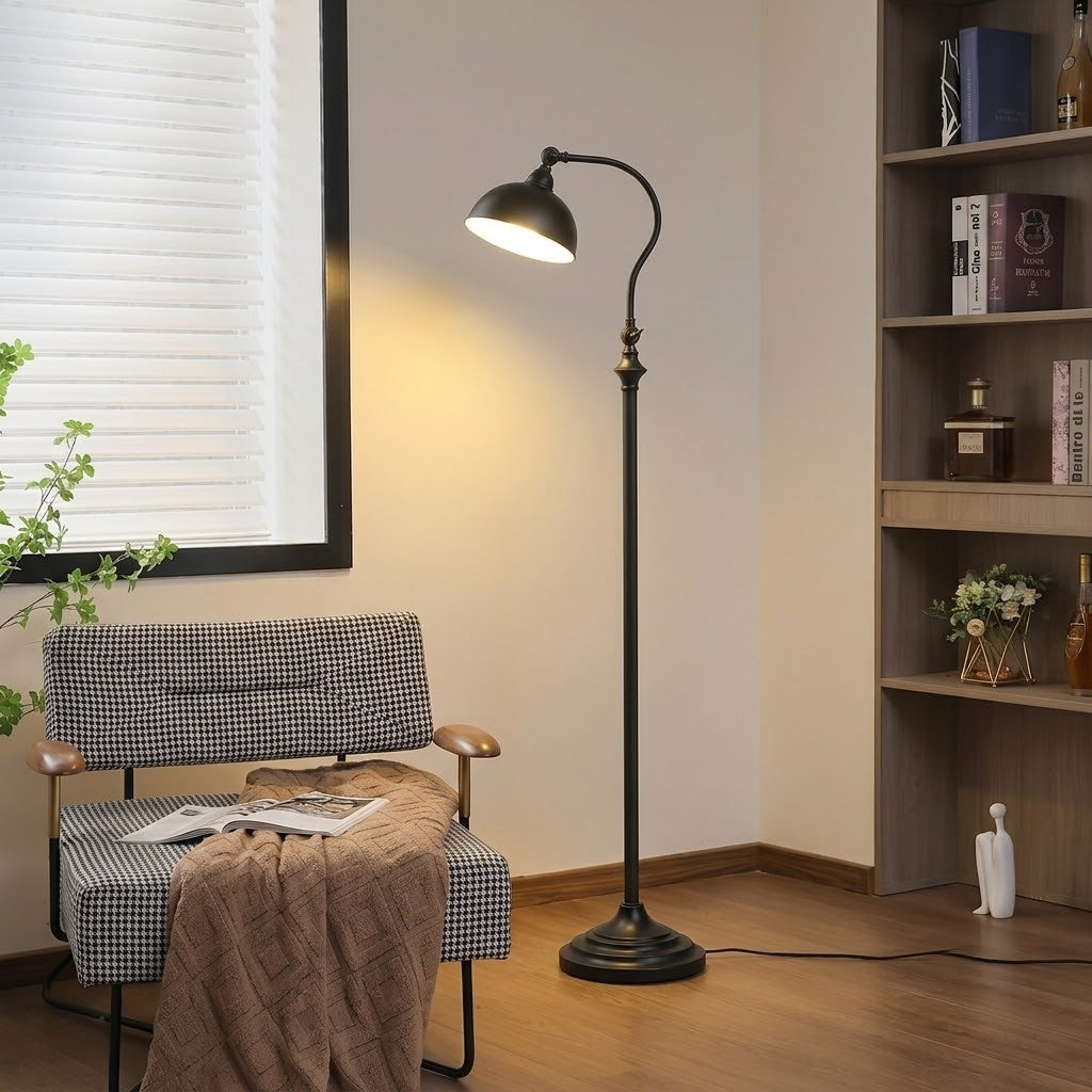 Adjustable Metal Reading Floor Lamp