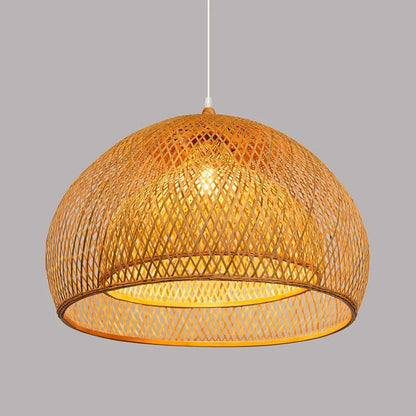Pastoral Woven Bamboo Pendant Lamp