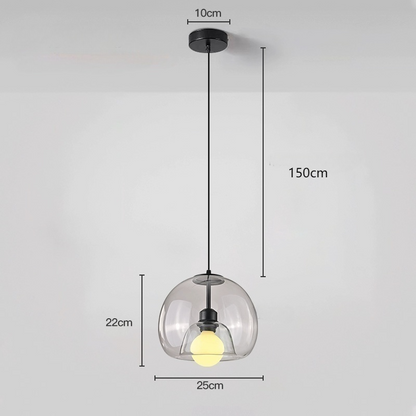 Double-Layer Glass Globe Pendant