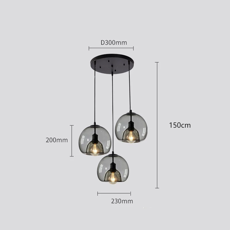 Double-Layer Glass Globe Pendant