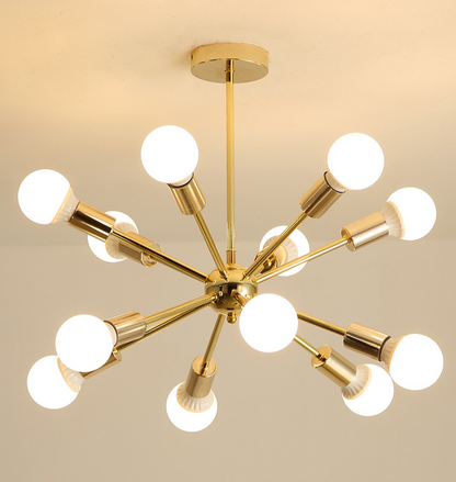 Gold Sputnik Starburst Chandelier
