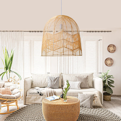 Handwoven Rattan Bamboo Ceiling Lamp