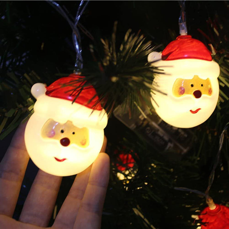 Snowman and Santa Christmas String Lights