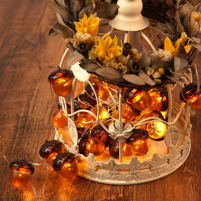 Acorn Harvest String Lights, Battery