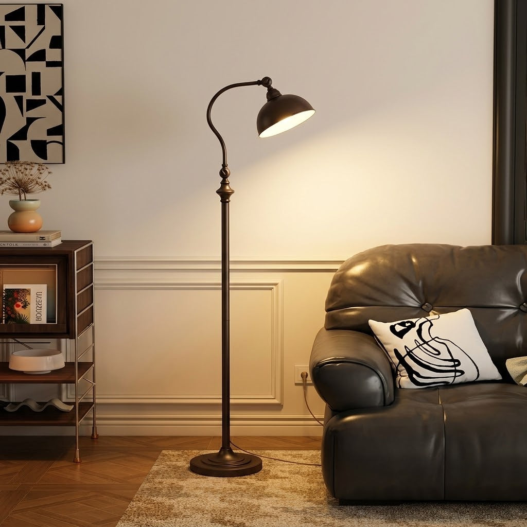 Adjustable Metal Reading Floor Lamp