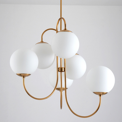 Gooseneck Orb 6-Light Chandelier