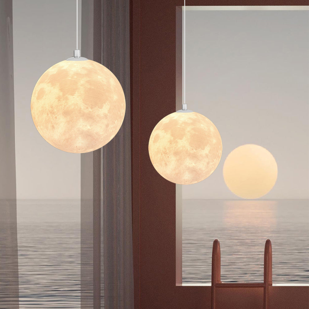 3D Printed Moon Globe Pendant