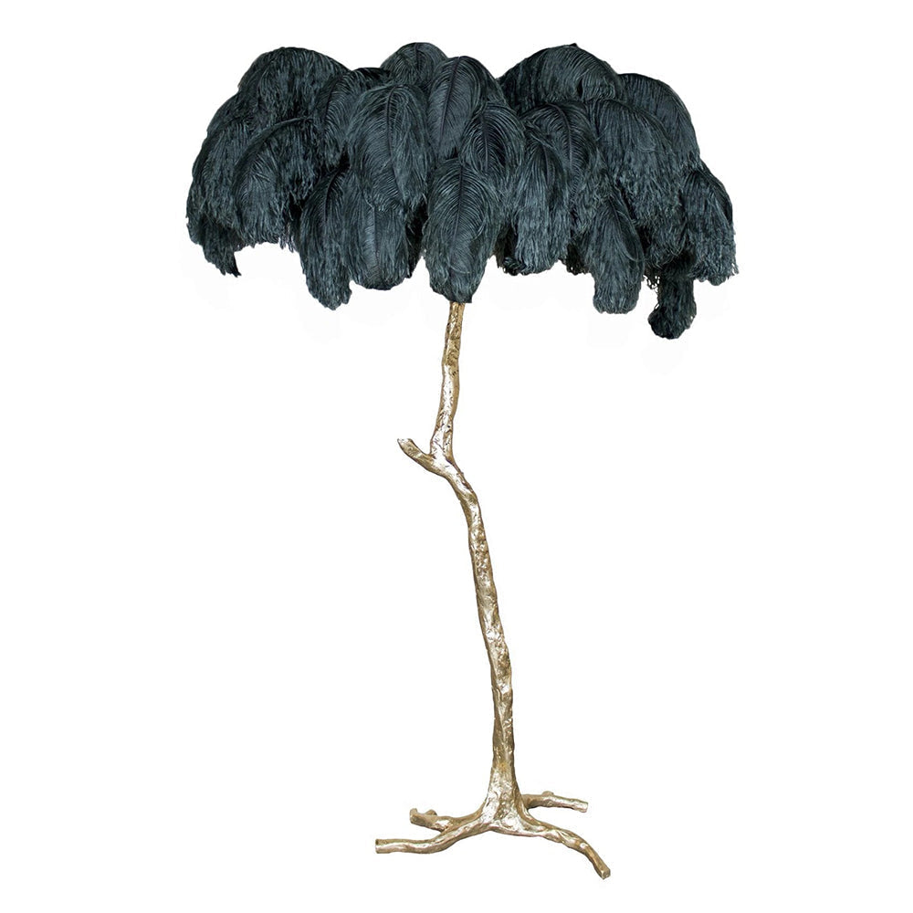Ostrich Feather Floor Lamp, 160cm