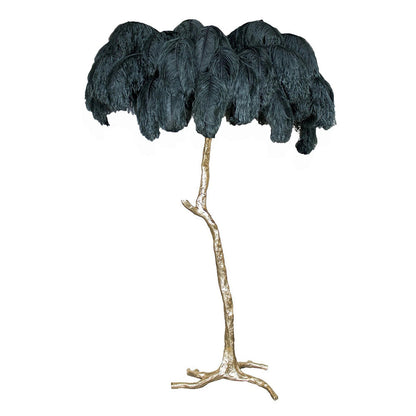 Ostrich Feather Floor Lamp, 160cm