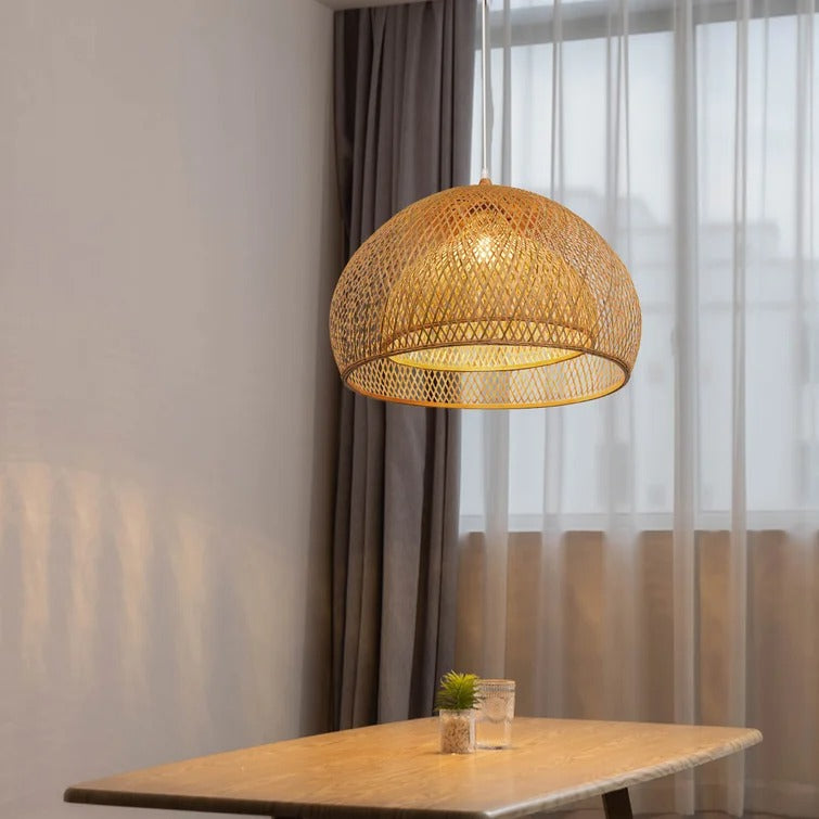 Pastoral Woven Bamboo Pendant Lamp