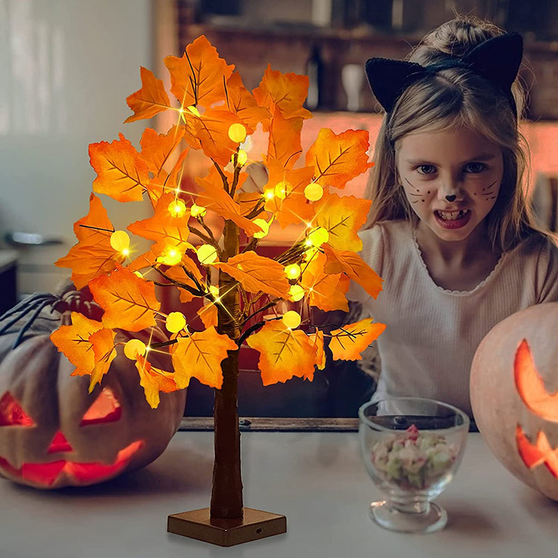 Lighted Maple Tree Fall Decorations Battery Operated Patent Exclusive Pumpkins-[Modern pendant lighting for bedroom and living space]-Demolights UK