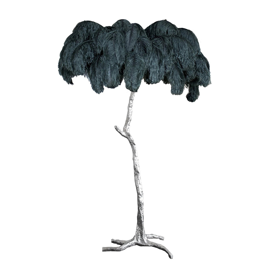 Ostrich Feather Floor Lamp, 160cm
