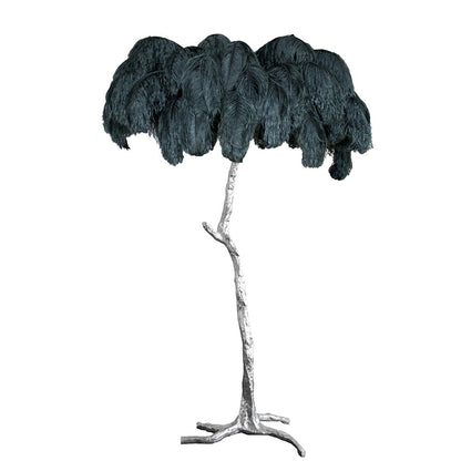 Ostrich Feather Floor Lamp, 160cm
