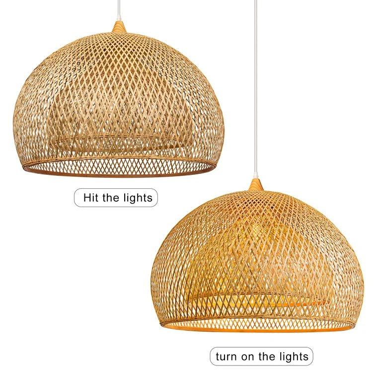 Pastoral Woven Bamboo Pendant Lamp