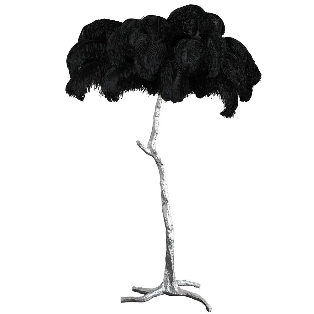 Ostrich Feather Floor Lamp, 160cm