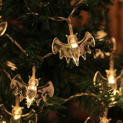 Halloween Purple Bat LED String Lights