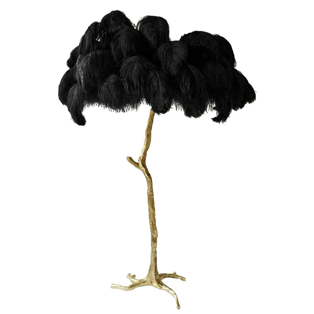 Ostrich Feather Floor Lamp, 160cm