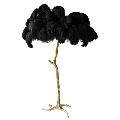 Ostrich Feather Floor Lamp, 160cm