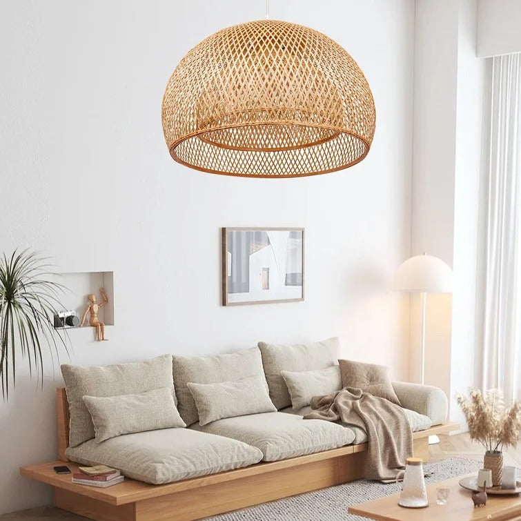 Pastoral Woven Bamboo Pendant Lamp