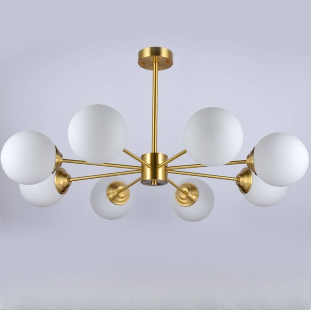 Brass Molecular Sputnik Chandelier