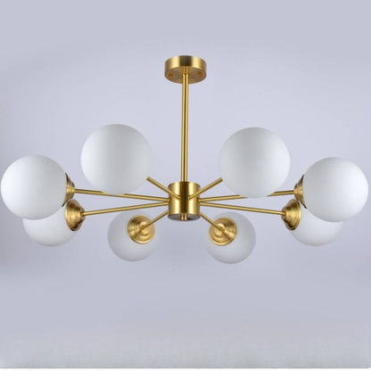 Brass Molecular Sputnik Chandelier