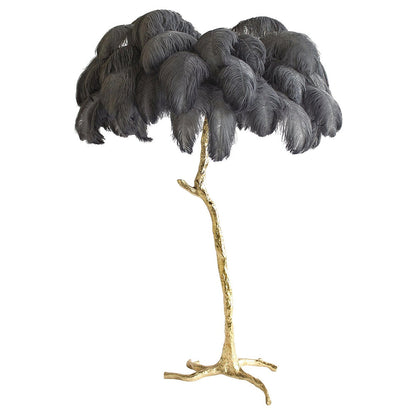 Ostrich Feather Floor Lamp, 160cm