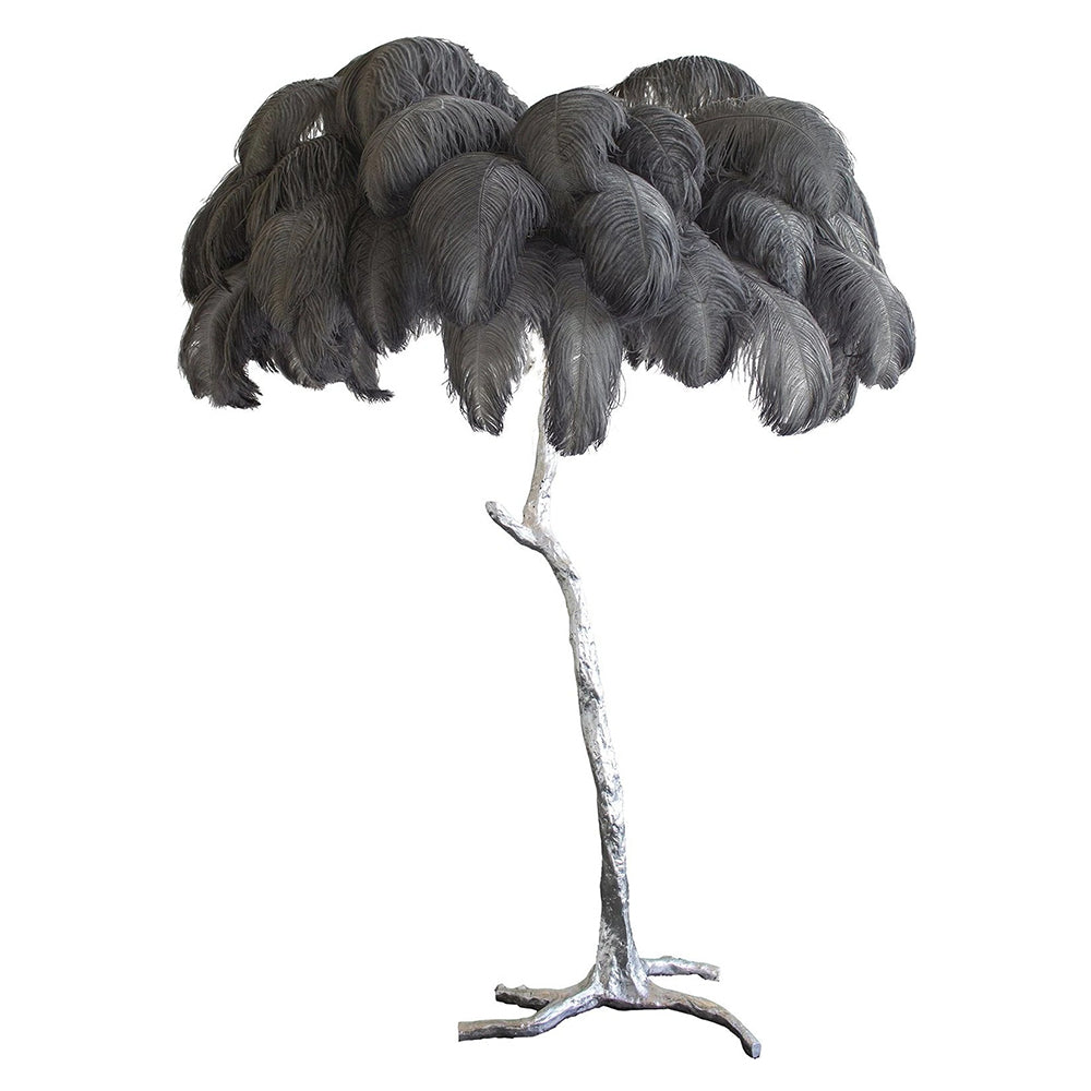 Ostrich Feather Floor Lamp, 160cm