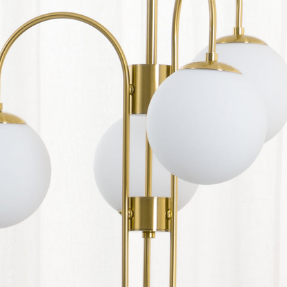 Gooseneck Orb 6-Light Chandelier