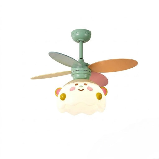 Kids Bear Ceiling Fan with LED Light