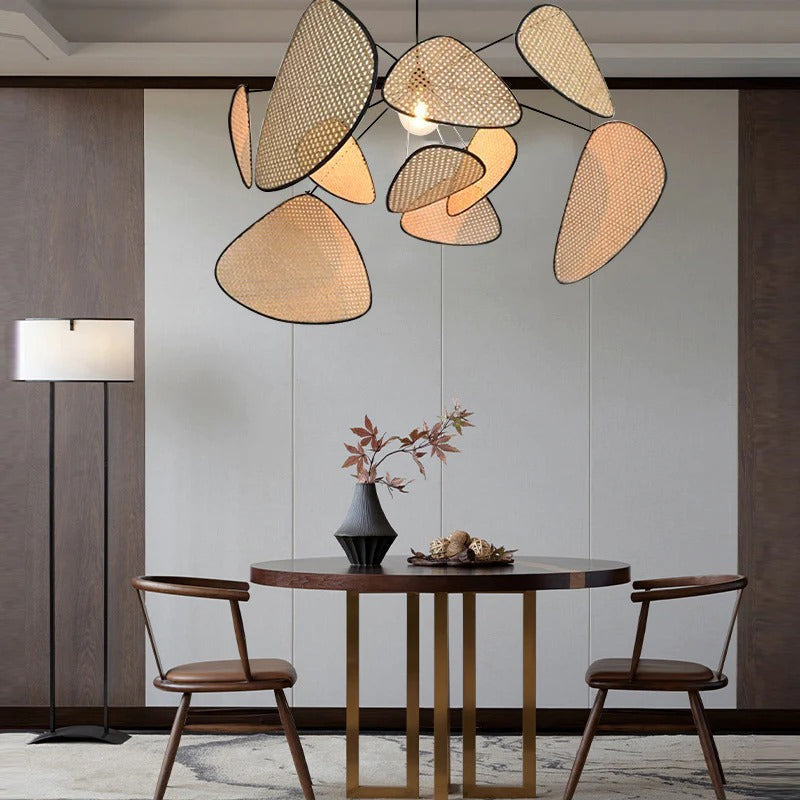 Cane Webbing Screen Chandelier