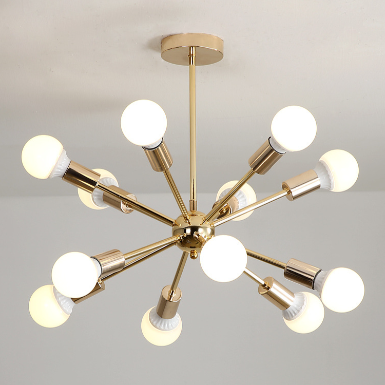 Gold Sputnik Starburst Chandelier