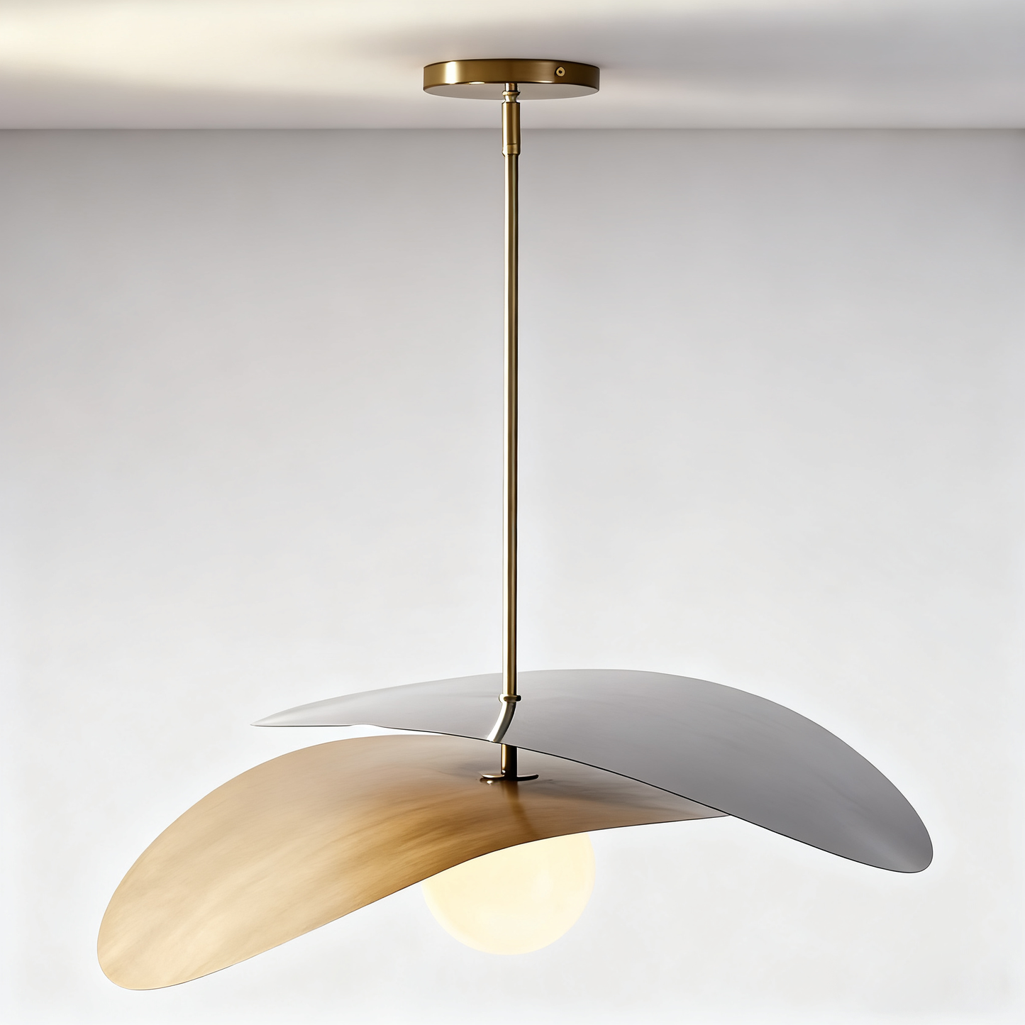 Layered Metal Petal Chandelier
