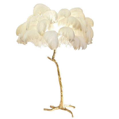 Ostrich Feather Floor Lamp, 160cm