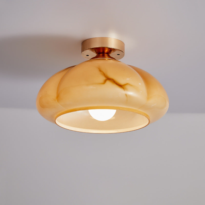 French Medieval-style Retro Glass Ceiling Lamp-[Modern pendant lighting for bedroom and living space]-Demolights UK